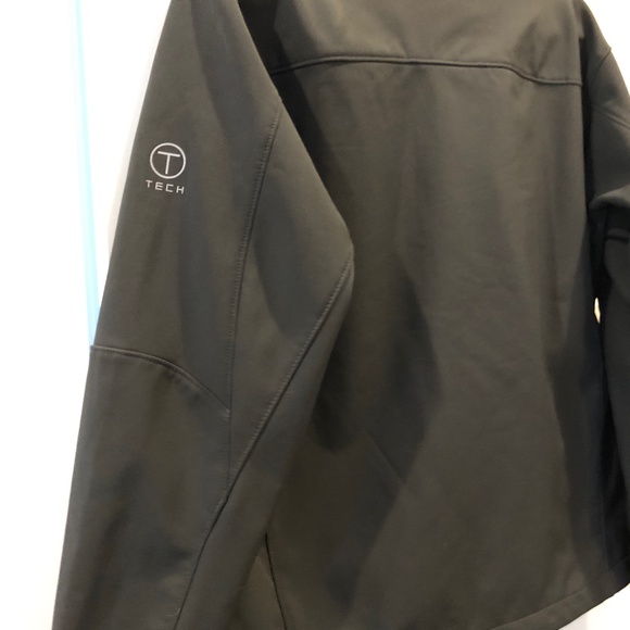 Men's T Tech By Tumi Large Grey Jacket, Blk Fleece - Picture 6 of 9